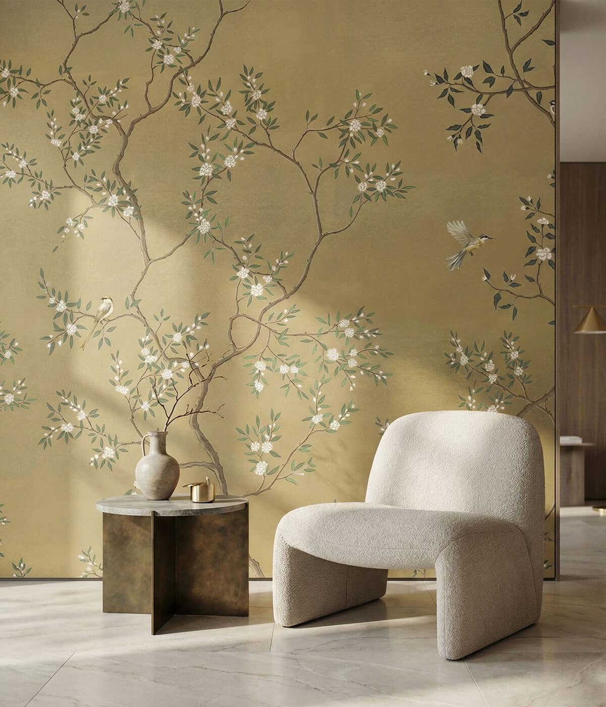 Premium wallpaper mural installation